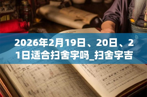 2026年2月19日、20日、21日适合扫舍宇吗_扫舍宇吉利吗