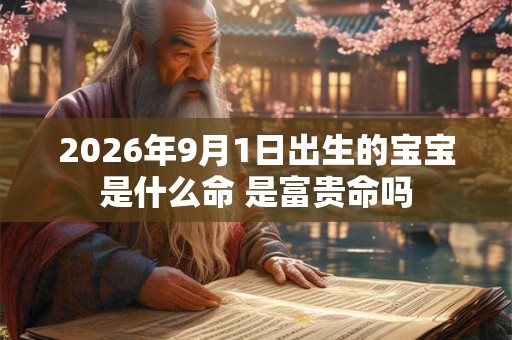 2026年9月1日出生的宝宝是什么命 是富贵命吗