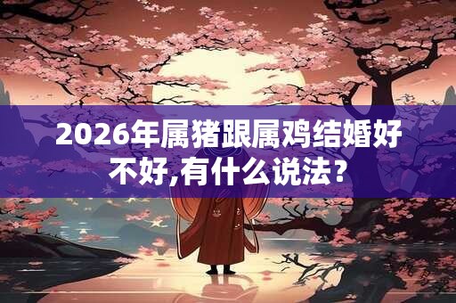2026年属猪跟属鸡结婚好不好,有什么说法？