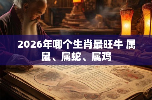 2026年哪个生肖最旺牛 属鼠、属蛇、属鸡