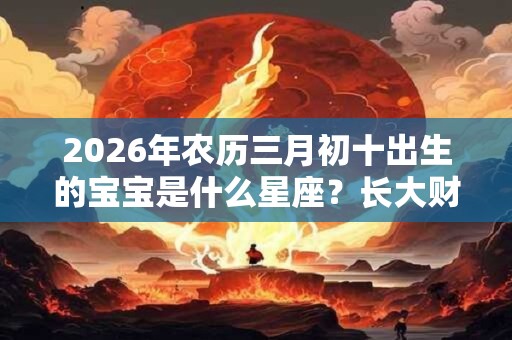 2026年农历三月初十出生的宝宝是什么星座？长大财运好吗？
