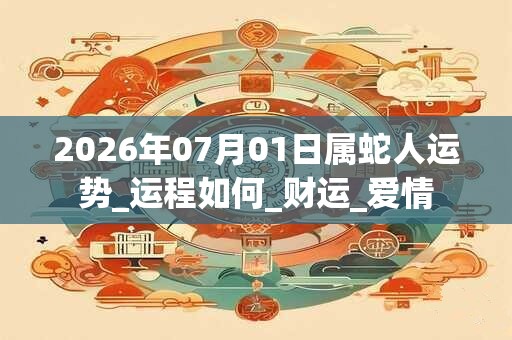 2026年07月01日属蛇人运势_运程如何_财运_爱情