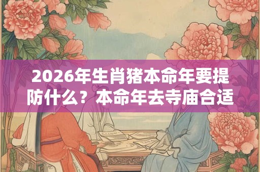 2026年生肖猪本命年要提防什么？本命年去寺庙合适吗？