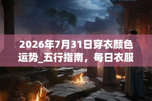 2026年7月31日穿衣颜色运势_五行指南，每日衣服颜色幸运色