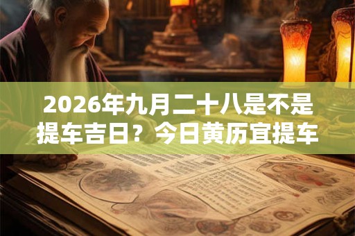 2026年九月二十八是不是提车吉日？今日黄历宜提车吗