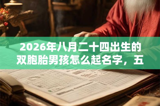 2026年八月二十四出生的双胞胎男孩怎么起名字，五行属什么？