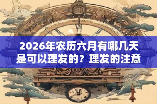2026年农历六月有哪几天是可以理发的？理发的注意事项有哪些？