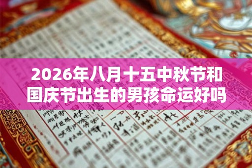 2026年八月十五中秋节和国庆节出生的男孩命运好吗？