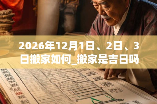 2026年12月1日、2日、3日搬家如何_搬家是吉日吗