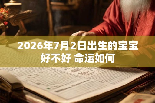 2026年7月2日出生的宝宝好不好 命运如何