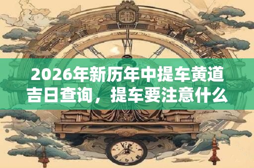 2026年新历年中提车黄道吉日查询，提车要注意什么？