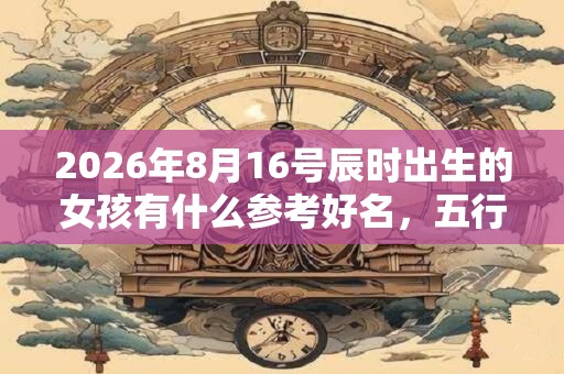 2026年8月16号辰时出生的女孩有什么参考好名，五行属什么