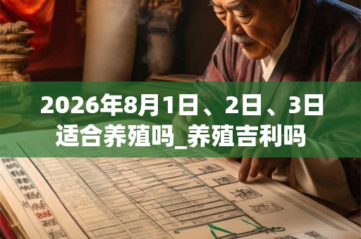 2026年8月1日、2日、3日适合养殖吗_养殖吉利吗 2026年8月1日、2日、3日适合养殖吗_养殖吉利吗