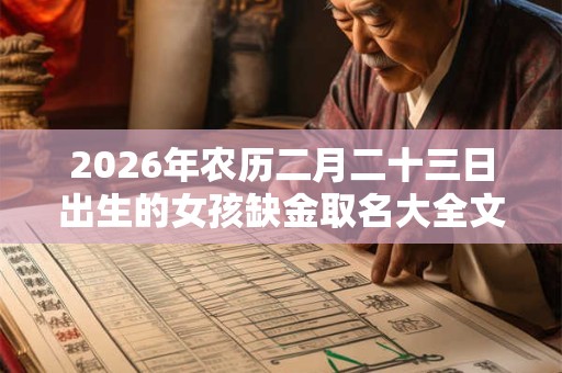 2026年农历二月二十三日出生的女孩缺金取名大全文雅