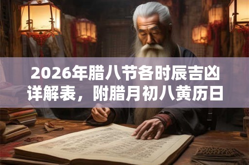 2026年腊八节各时辰吉凶详解表,附腊月初八黄历日子宜忌 2026年腊八节各时辰吉凶详解表,附腊月初八黄历日子宜忌