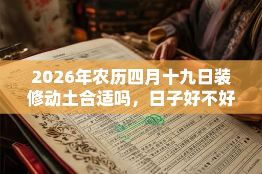 2026年农历四月十九日装修动土合适吗,日子好不好? 2026年农历四月十九日装修动土合适吗,日子好不好?