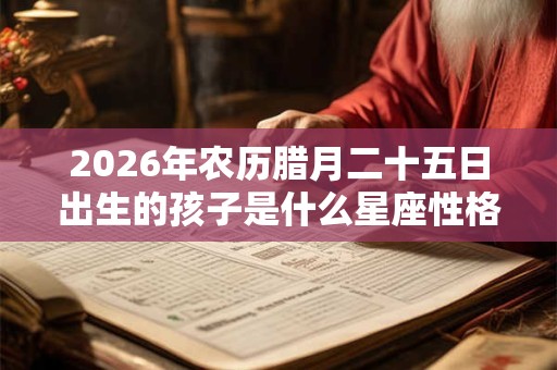 2026年农历腊月二十五日出生的孩子是什么星座性格好不好？