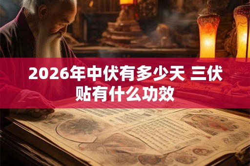 2026年中伏有多少天 三伏贴有什么功效