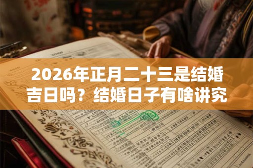 2026年正月二十三是结婚吉日吗？结婚日子有啥讲究？