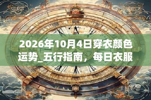2026年10月4日穿衣颜色运势_五行指南，每日衣服颜色幸运色