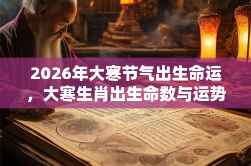 2026年大寒节气出生命运，大寒生肖出生命数与运势解析