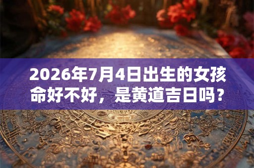 2026年7月4日出生的女孩命好不好，是黄道吉日吗？