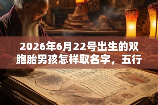 2026年6月22号出生的双胞胎男孩怎样取名字,五行属什么 2026年6月22号出生的双胞胎男孩怎样取名字,五行属什么
