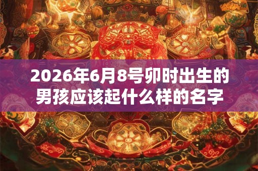 2026年6月8号卯时出生的男孩应该起什么样的名字 2026年6月8号卯时出生的男孩应该起什么样的名字