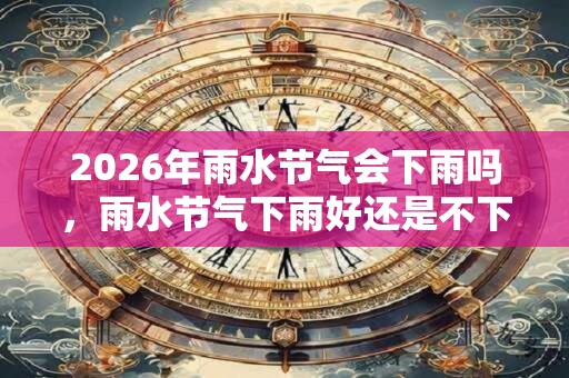 2026年雨水节气会下雨吗,雨水节气下雨好还是不下雨好? 2026年雨水节气会下雨吗,雨水节气下雨好还是不下雨好?