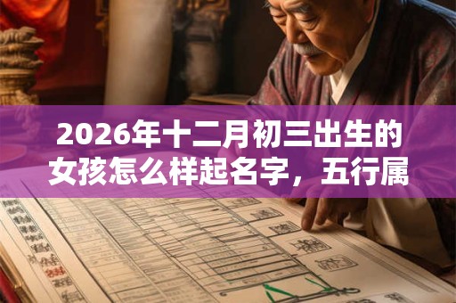 2026年十二月初三出生的女孩怎么样起名字，五行属什么