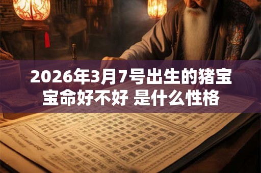 2026年3月7号出生的猪宝宝命好不好 是什么性格