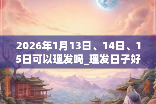 2026年1月13日、14日、15日可以理发吗_理发日子好吗