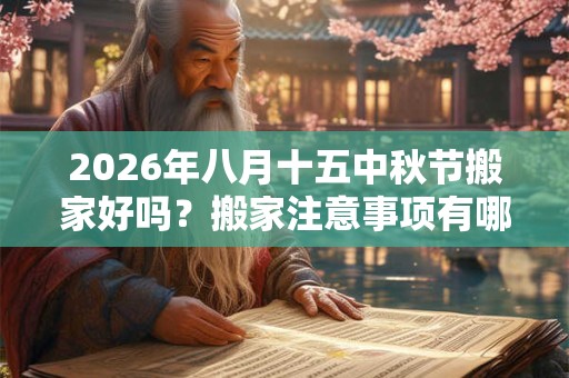2026年八月十五中秋节搬家好吗？搬家注意事项有哪些？