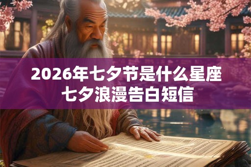 2026年七夕节是什么星座 七夕浪漫告白短信