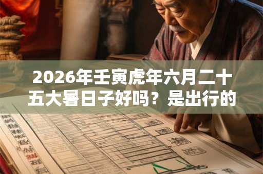 2026年壬寅虎年六月二十五大暑日子好吗？是出行的吉日吗？