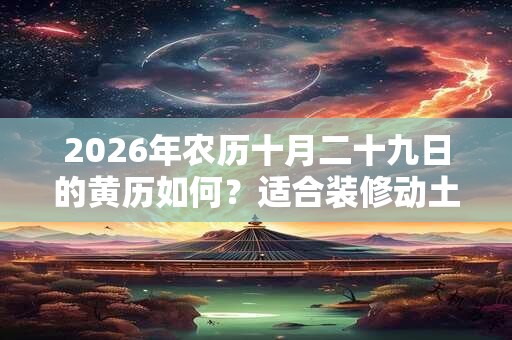 2026年农历十月二十九日的黄历如何？适合装修动土吗？