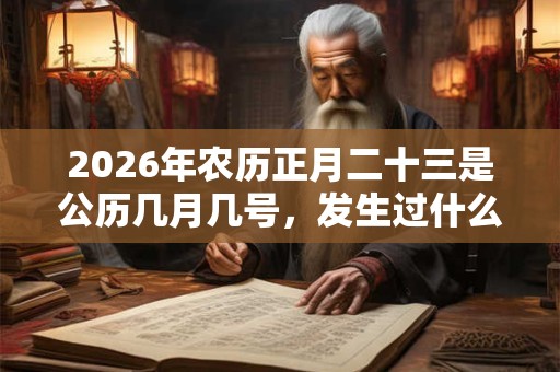 2026年农历正月二十三是公历几月几号，发生过什么大事？