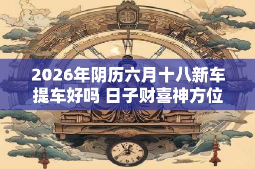 2026年阴历六月十八新车提车好吗 日子财喜神方位