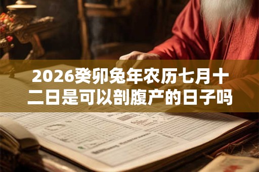 2026癸卯兔年农历七月十二日是可以剖腹产的日子吗