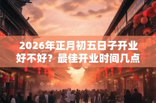 2026年正月初五日子开业好不好？最佳开业时间几点？