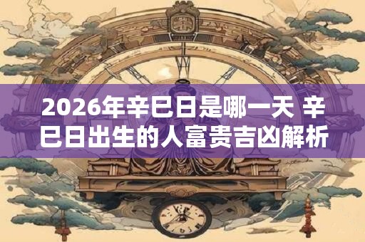 2026年辛巳日是哪一天 辛巳日出生的人富贵吉凶解析