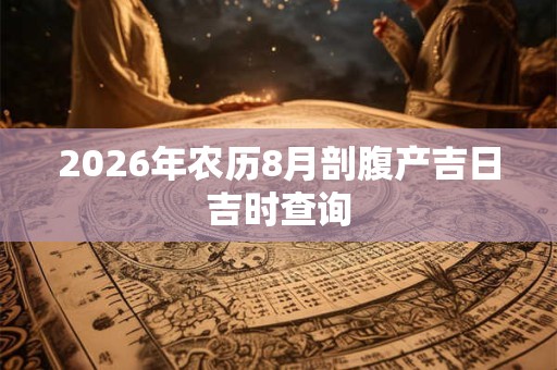 2026年农历8月剖腹产吉日吉时查询