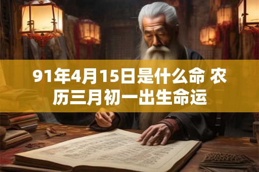 91年4月15日是什么命 农历三月初一出生命运