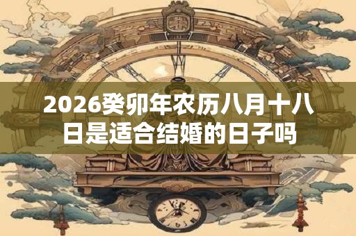 2026癸卯年农历八月十八日是适合结婚的日子吗
