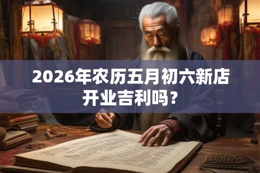 2026年农历五月初六新店开业吉利吗？