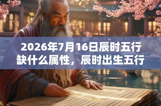 2026年7月16日辰时五行缺什么属性，辰时出生五行缺什么