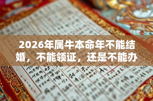2026年属牛本命年不能结婚，不能领证，还是不能办婚礼？