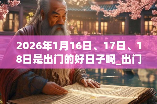 2026年1月16日、17日、18日是出门的好日子吗_出门可以吗