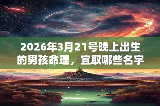 2026年3月21号晚上出生的男孩命理，宜取哪些名字？