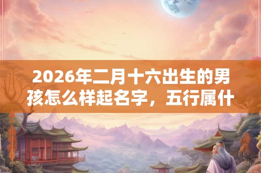2026年二月十六出生的男孩怎么样起名字，五行属什么
